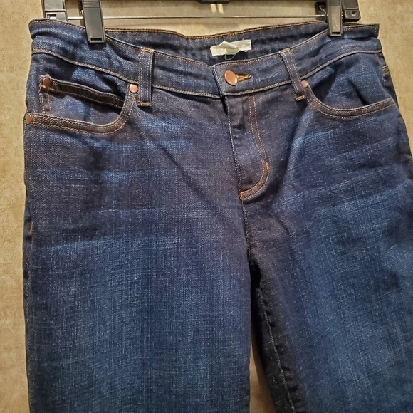 Eileen Fisher Organic Cotton Mid- Rise Straight Leg Jeans - Picture 3 of 5